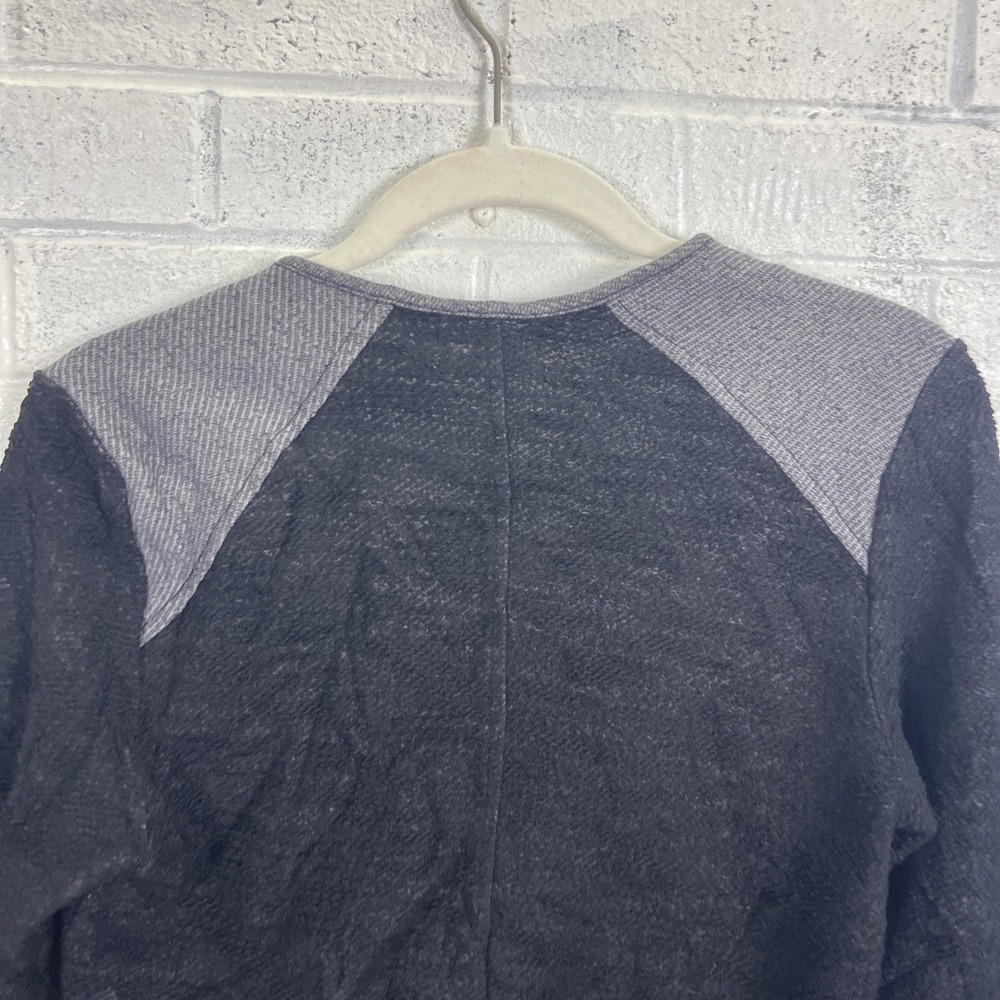 Nation LTD Asymmetric Moto Zip Knit Jacket Womens Size M Soft Black Edgy Casual - Picture 10 of 15